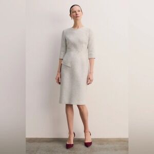 The Fold of London Eaton Dress Winter White Women's 6 NWT